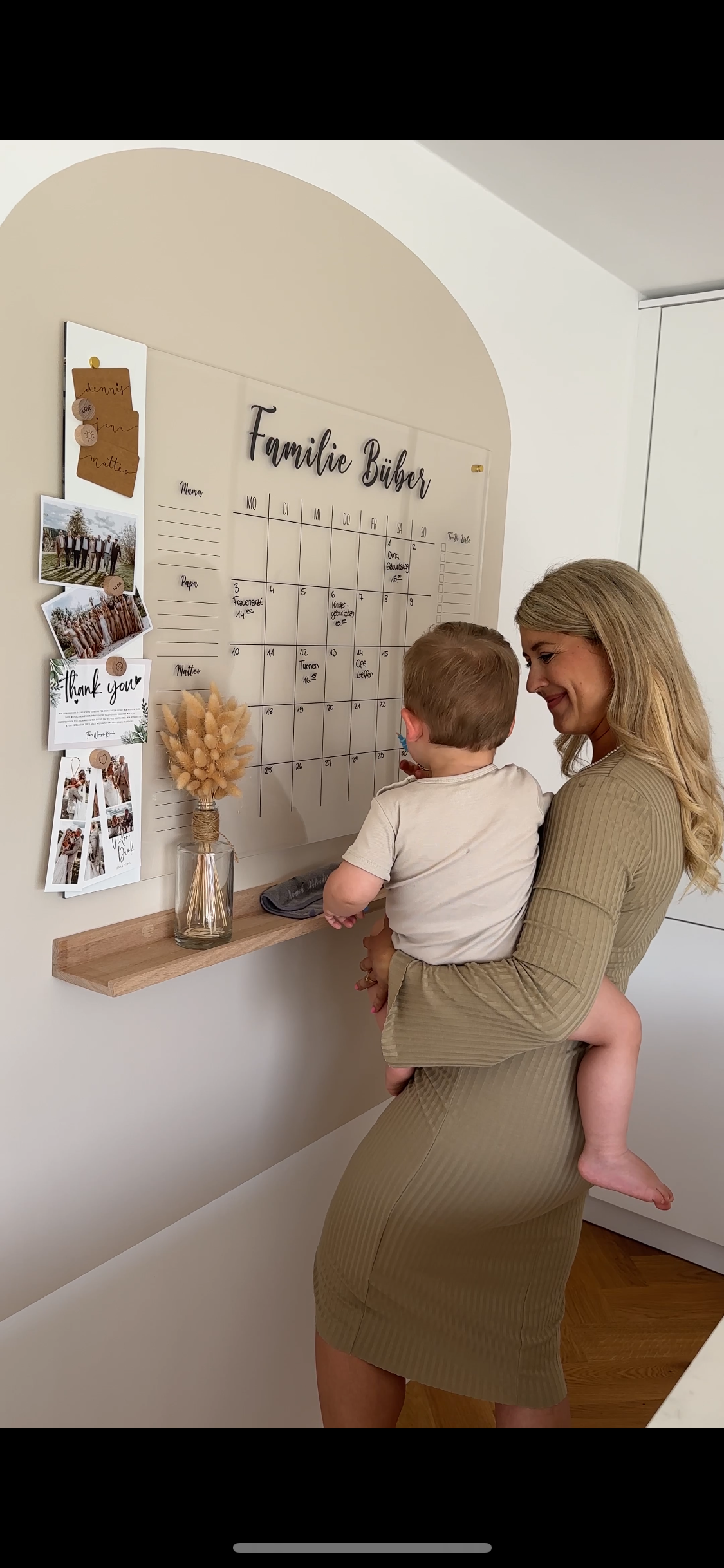 4 Person Family Planner with Magnetic Board