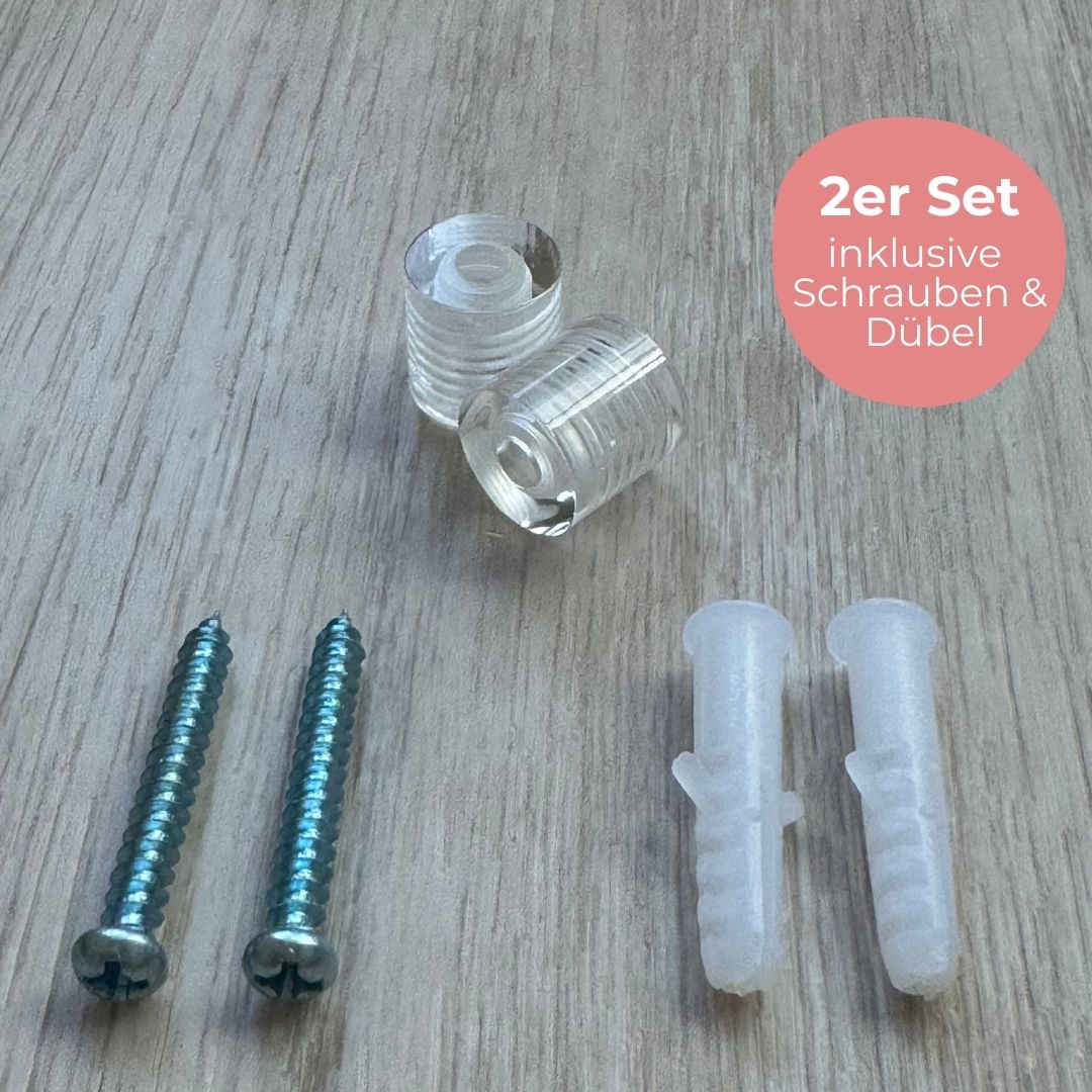 2 Durchsichtige Wandhalter